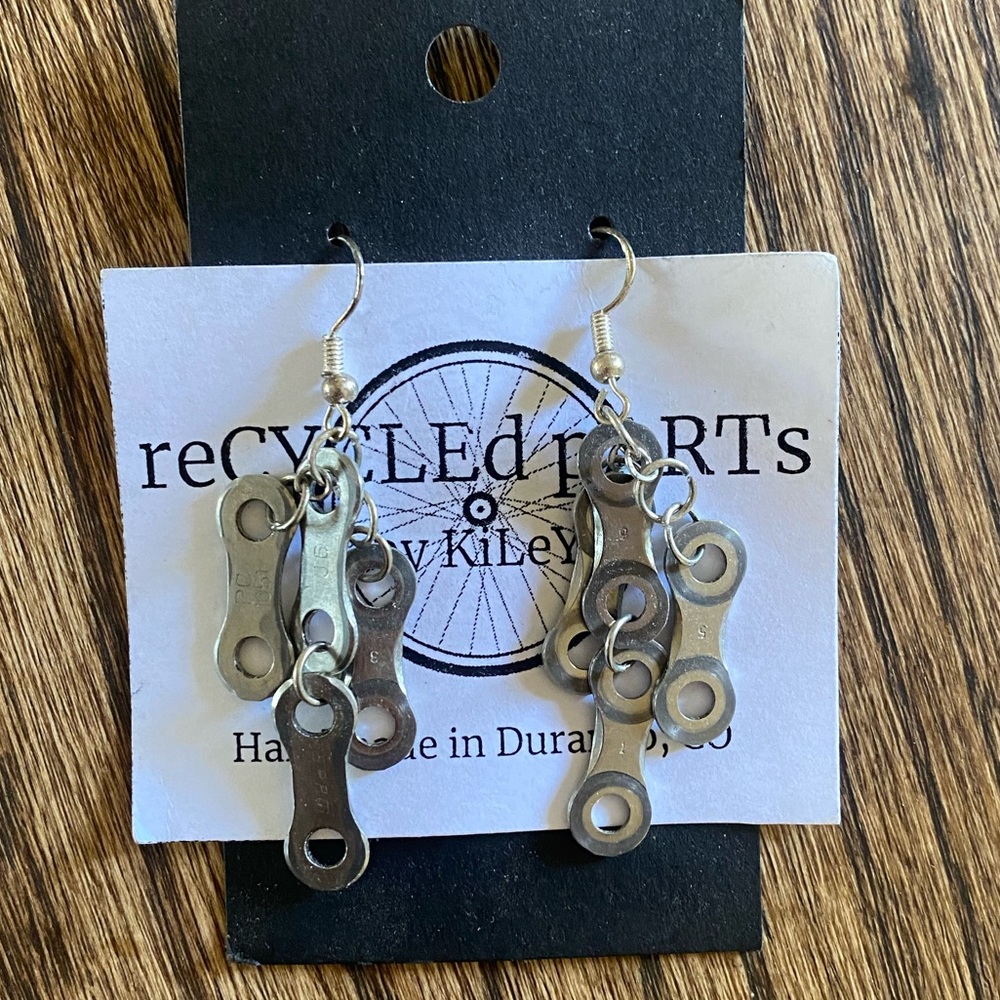 Bike Chain Link Earrings